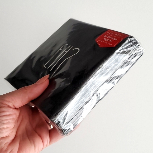 ⭐️3/ $30⭐️ Rae Dunn EH? Black  Beverage Napkins Large Letters 40 Pack - Picture 5 of 5